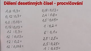 2 Dělení desetinných čísel [upl. by Eednac]