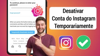 Como DESATIVAR O INSTAGRAM 2024  Desativar Conta do Instagram Temporariamente [upl. by Alleyn]