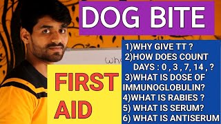 DOG BITE FIRST AID MANAGEMENT IN HINDI [upl. by Nylanna]