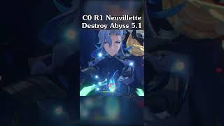 How C0 R1 Neuvillette C0 Furina Destroy SPIRAL ABYSS 51 [upl. by Collar]