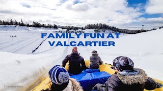 Village Vacances Valcartier Quebec  Snow Tubing  Water Park  Hotel de Glace  Winter Playground [upl. by Bonni637]