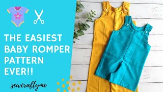 The Easiest Baby Romper Sewing Pattern Ever [upl. by Enilaf]