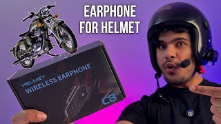 Wireless Bluetooth Earbuds For Helmet Bike Ride  HELMET WIRELESS EARPHONE REVIEW [upl. by Adikram]