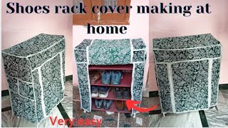 shoes rack cover cutting amp stitchingshoes rack cover making at homeचप्पलजूते स्टैंड कवर कैसे बनाए [upl. by Odlaw61]