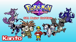 All Major Battles In Pokémon Crystal Version Kanto [upl. by Elmira]