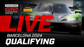 LIVE  Qualifying  Barcelona  2024 Fanatec GT2 Europe English [upl. by Avin342]