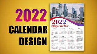 How to Create Calendar Design in CorelDraw  Calendar Design 2022 [upl. by Imij]