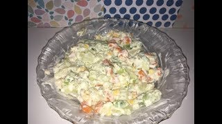 Salada de maionese simples [upl. by Cirtap]