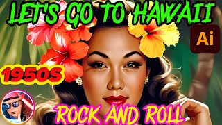 Classic 50s Style Rock and Roll SongAi Music VideoLets Go To Hawaii song rockandroll ai [upl. by Hesta]