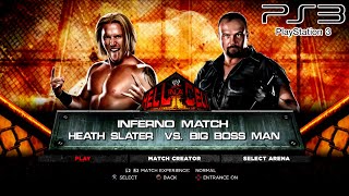 WWE 13 PS3  Heath Slater VS Big Boss Man  Inferno 2KmClassic [upl. by Akeit985]