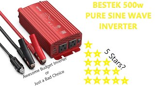 BESTEK 500w Pure Sine Wave Inverter TestReview [upl. by Gnav]