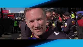 Christian Horners Post Race Interview on a tough race at the British Grand Prix [upl. by Meilen508]