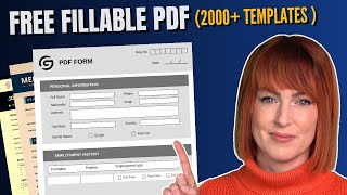 Easily Make FREE Fillable PDF Form 100 Features [upl. by Natfa323]