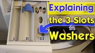 What are the 3 Slots in Washing Machines Detailed Explanation [upl. by Ociral]