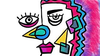 Draw Cubism Picasso inspired portrait  Cubism art lesson  Cubist face drawing [upl. by Llerdnam]