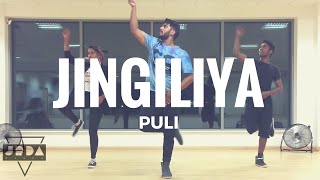 JINGILIYA  Puli  Dance  Shruti Haasan  DSP I JeyaRaveendran Choreography Int [upl. by Elleuqar]