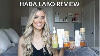 Hada Labo Gokujyun Skincare Review  Yesstyle Japanese Skin Care Haul Yesstyle Coupon Code [upl. by Newo629]