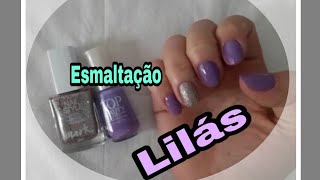 ESMALTAÇÃO LILÁS FILHA ÚNICA COM GLITTER [upl. by Anitnatsnoc460]