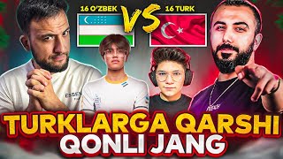 🇺🇿UZB VS TURK 🇹🇷16vs16 DUNYO CHEMPIONI KAMANDASIGA QARSHI UZBEK STRIMERLARI 🇺🇿 [upl. by Merrell]