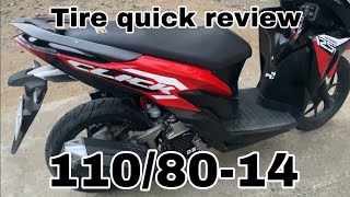 Honda Click 125  Tire quick review 1108014 [upl. by Einahpets]