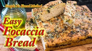 Focaccia bread made easy at home [upl. by Annahtur]