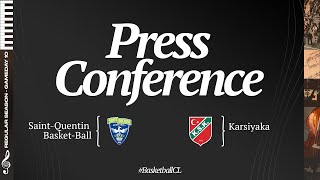 SaintQuentin BasketBall v Karsiyaka  Press Conference  BasketballCL 202425 [upl. by Arymahs]