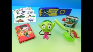 2017 TEEN TITANS GO TRICKS SET OF 6 SONIC DRIVE IN COLLECTORS MEAL TOYS VIDEO REVIEW [upl. by Audy607]