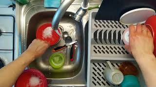 23 November 2024  Washing dishes clean with me transparent cleaning ASMR notalk Episode 1434 [upl. by Etyak]