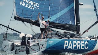 New YorkVendee Transat PreRace Start Pontoon and Interviews Yoann Sam Boris Clarissa more [upl. by Marge]