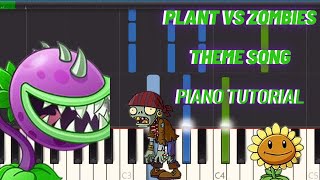 Plant Vs Zombies  Loonboon Synthesia Piano Tutorial With Sheet Music [upl. by Nothgierc]