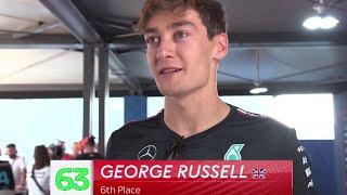 George Russell PostRace Interview F1 Hungarian GP 2023 Sunday Media Pen [upl. by Eichman912]