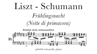 LisztSchumann Frühlingsnacht Spring night  solo piano w score Tomasello [upl. by Ayala]