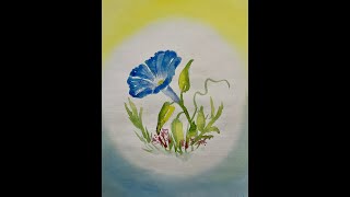 Waldorf WetonWetWatercolor Painting Morning Glory Flower with Ann Maglinte [upl. by Assele]