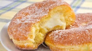 Donas rellenas SIN HORNO la mejor receta y muy fácil receta desde cero 🍩 [upl. by Aniri]