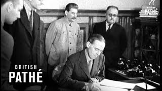 Signing The AngloSoviet Agreement 1941 [upl. by Chaim]