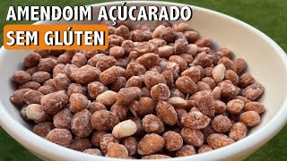 Amendoim doce com 3 ingredientes cricri de amendoim sem glúten  sem lactose  vegano [upl. by Nosiddam]