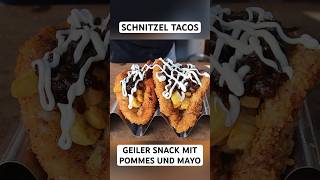 Schnitzel Tacos  geiler Snack mit Pommes Mayo und Zwiebeln schnitzel tacos shorts [upl. by Ignacio]