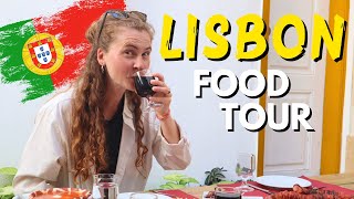 Ultimate LISBON Food Tour  Best Portuguese Food amp Drinks 🇵🇹  Foodie Walk Experience [upl. by Suoivatnom]