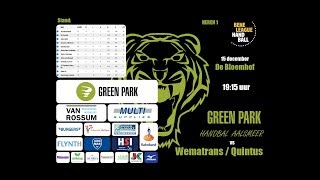 Handbal Green Park Aalsmeer vs Wematrans Quintus [upl. by Hcib]