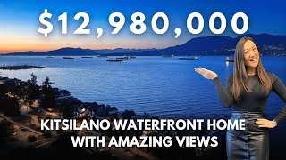 Inside a 12980000 Waterfront Home in Kitsilano  Vancouver BC Home Tour [upl. by Wylma]