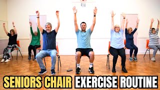 15Minute Chair Exercises For Seniors Simple Seated Workout For Over 60s  Fitness Workout [upl. by Ahser]