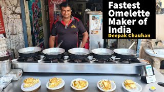 Indias Fastest Omelette Maker  90 Seconds 5 Omelette Ready  Awarded Chef  Street Food India [upl. by Ireva]