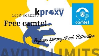 Free camtel How to bypass kproxy 10mb retriction 2019 [upl. by Ahsiekal]