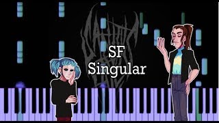 SALLY FACE  SINGULAR Synthesia Short piano cover read desc [upl. by Enelyaj371]