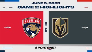 Stanley Cup Final Game 2 Highlights  Panthers vs Golden Knights  June 5 2023 [upl. by Pulchi]