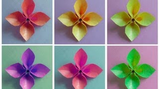 How to Fold an Origami HollowPetal Flower version 1 [upl. by Riggall]