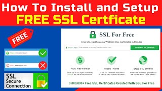 How to get and Install FREE SSL Certificate for WordPress ✅ [upl. by Ahsim]