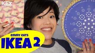 Emmy Eats More IKEA  a Swedish food tasting haul [upl. by Trinatte939]