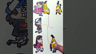 Bill chiper and gravity falls line matching puzzle game shorts billcipher art gravityfalls [upl. by Lobiv152]