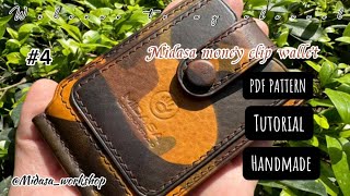 Midasa money clip wallet FREE PDF PATTERN wallet handmade pdf [upl. by Yllet]